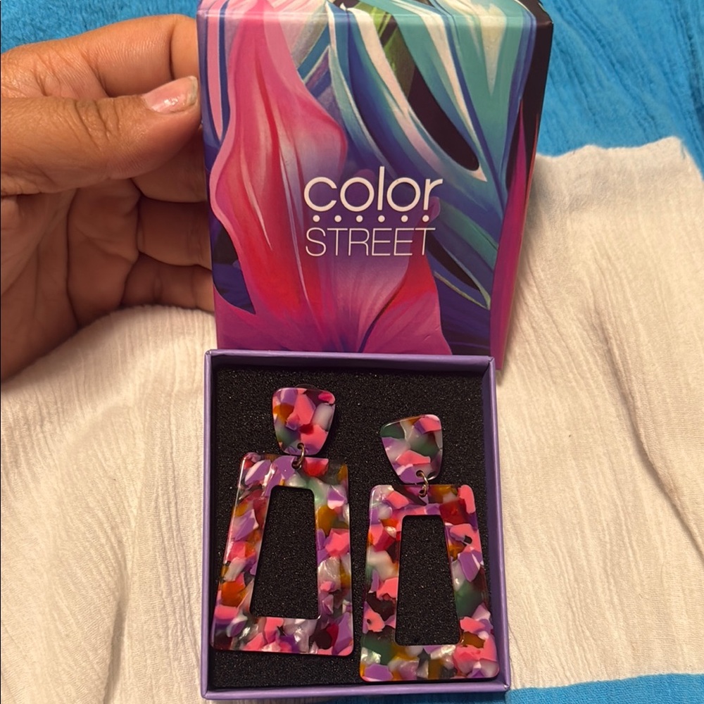 Color Street Multicolor Statement Earrings